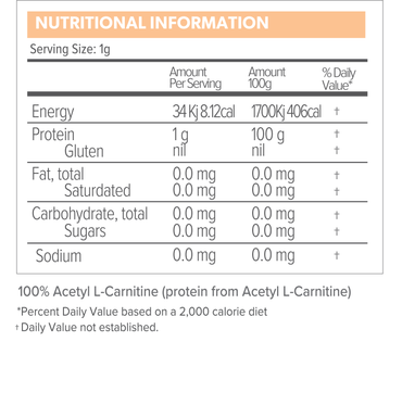 Acetyl L Carnitine 100gram