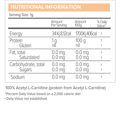 Acetyl L Carnitine 100gram